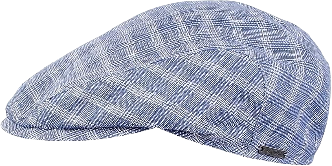 Linen Glen Check Summer Cap